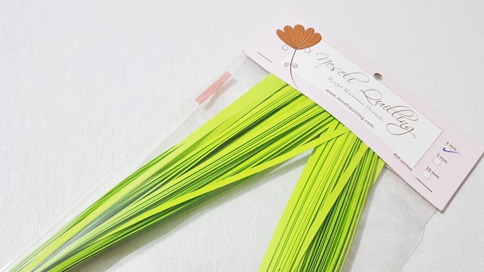 3mm  Fıstık Yeşili Quilling Kağıt Şerit